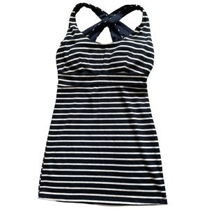 Crossback Striped Bodycon Mini Dress